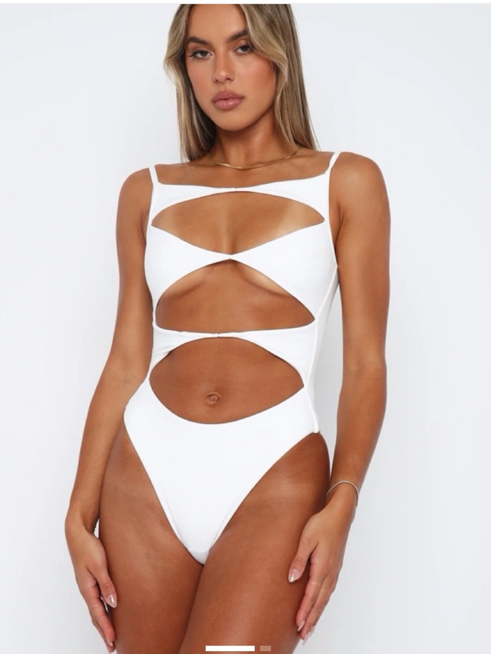 White Fox Black Cut-Out Black Bodysuit in size XS NWOT - Picture 10 of 11